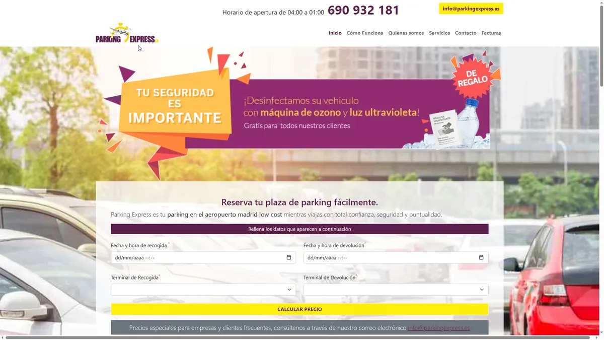 Captura de Parking Express: Volver a poner en marcha un sistema de reservas