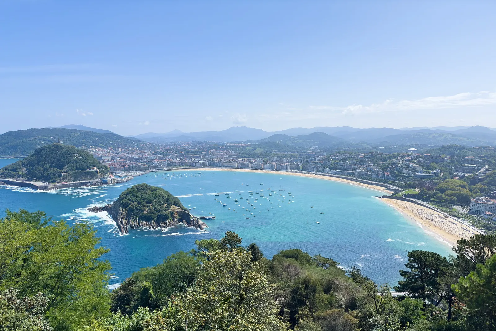 Bahía de La Concha, San Sebastián, Gipuzkoa. Fotografía del entorno geográfico.