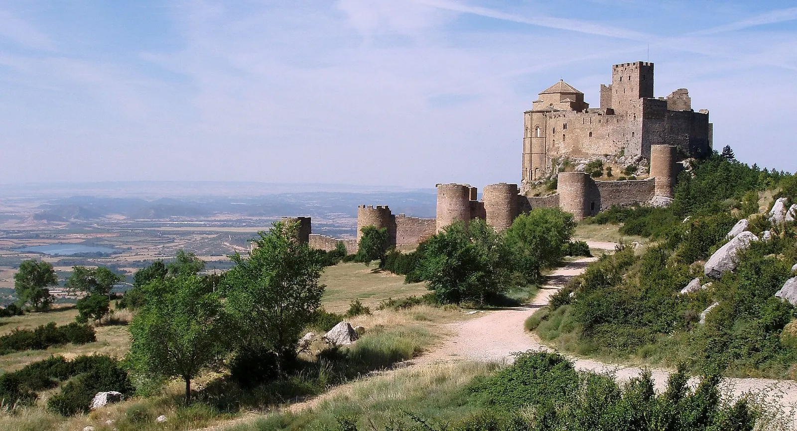 Castillo de Loarre, Huesca. Fotografía del entorno geográfico.
